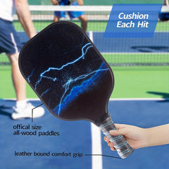 Shollar Pickleball Paddle Set with 4 Balls, 2 Rackets, and Bag