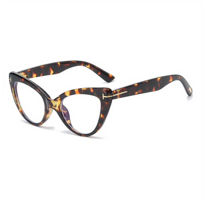 Light Blocking Glasses Womens Retro Cat Eye Clear Lens Computer Glasses