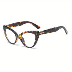 Light Blocking Glasses Womens Retro Cat Eye Clear Lens Computer Glasses