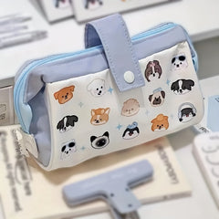 Puppy Print Pencil Case - 17x22x10cm