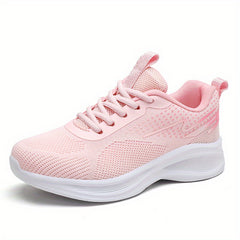 Women's Breathable Running Shoes Lace Up Anti-slip Mesh Walking Shoes