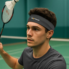 2pcs Men's W Logo Sports Headbands - Adjustable Sweat Wicking Knit Fabric