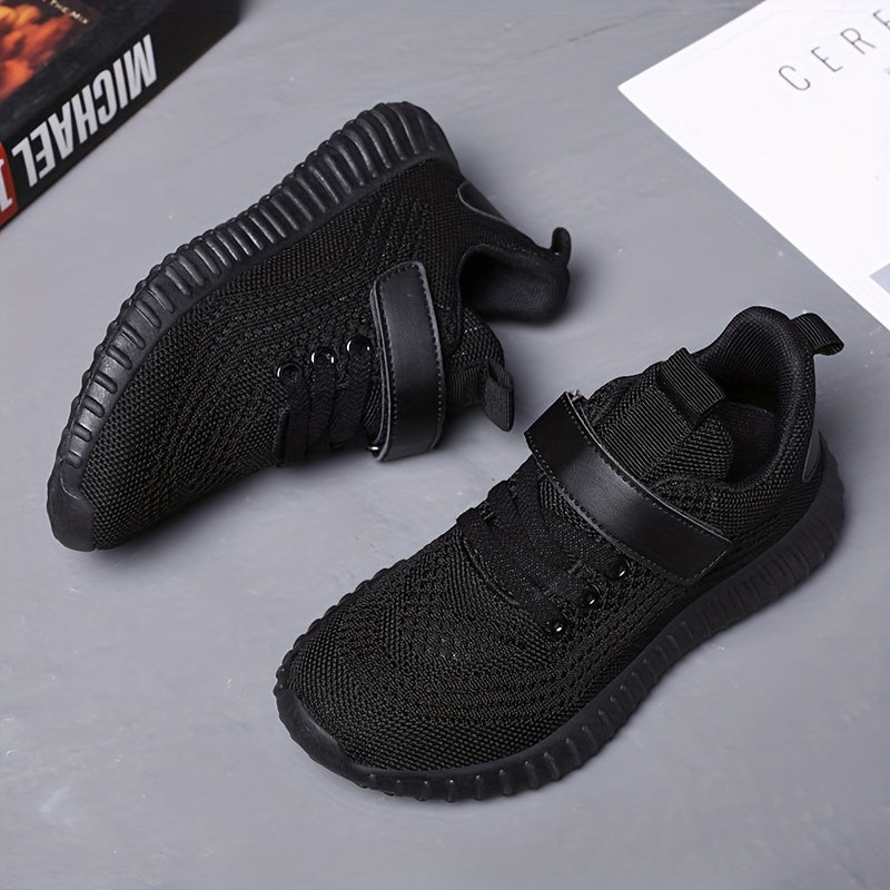 Breathable Hook & Loop Fastener Woven Shoes Lightweight Running Shoes