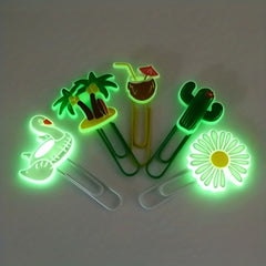 Colorful Flower PVC Paper Clip Bookmarks for Students