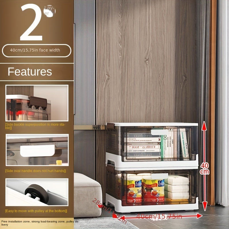 Foldable Storage Box Magnetic Suction for Clothes and Shoes
