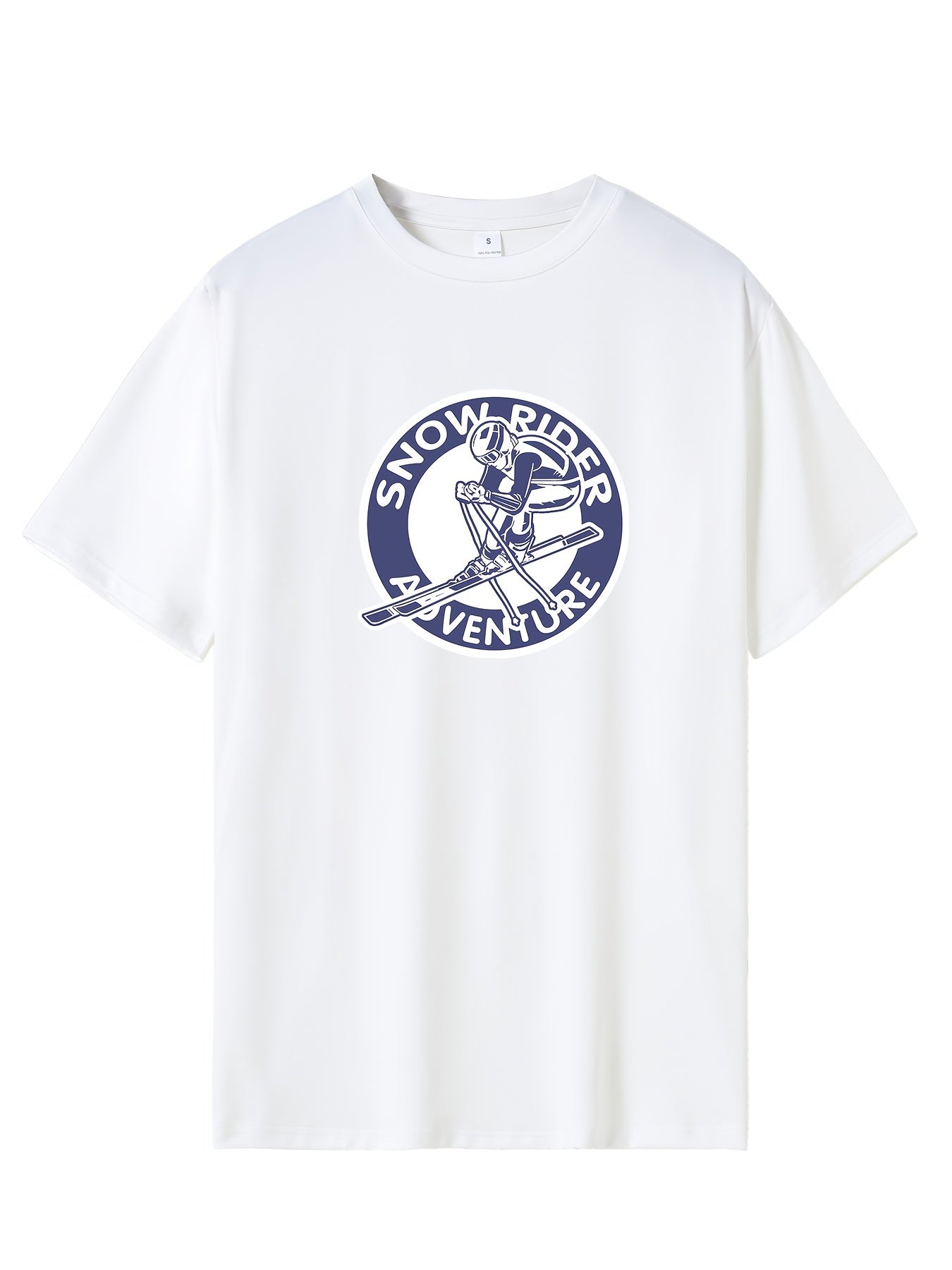 Snow Rider & Coconut Tree Men's Comfy T-shirt Graphic Tee