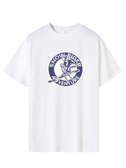 Snow Rider & Coconut Tree Men's Comfy T-shirt Graphic Tee
