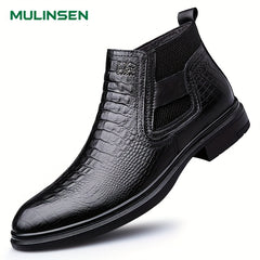 Men's Zipper Chelsea Boots Casual Ankle Shoes