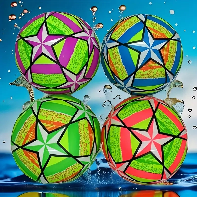 Rainbow Star Soccer Ball for Kids Colorful PVC Indoor Outdoor Beach Ball