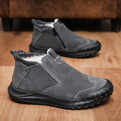 Men's Casual Ankle Boots Lightweight Slip On Walking Shoes with Zippers