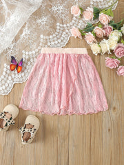 Girls Solid Lace Ballet Skirt for Dance Practice Performance Sports
