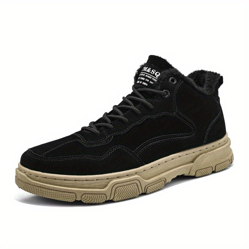 Men's Warm Lace-up Sneakers Casual Walking Shoes