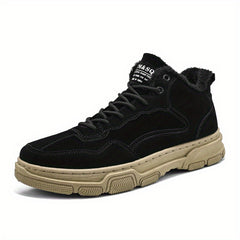 Men's Warm Lace-up Sneakers Casual Walking Shoes