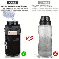 Portable Water Bottle Leakproof Sports Cup With Storage Bag