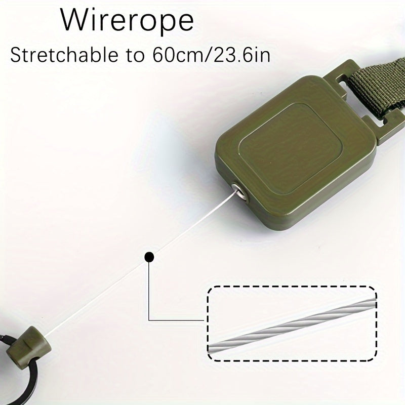 Retractable Backpack Hanging Buckle Keychain Keyring Outdoor Tool