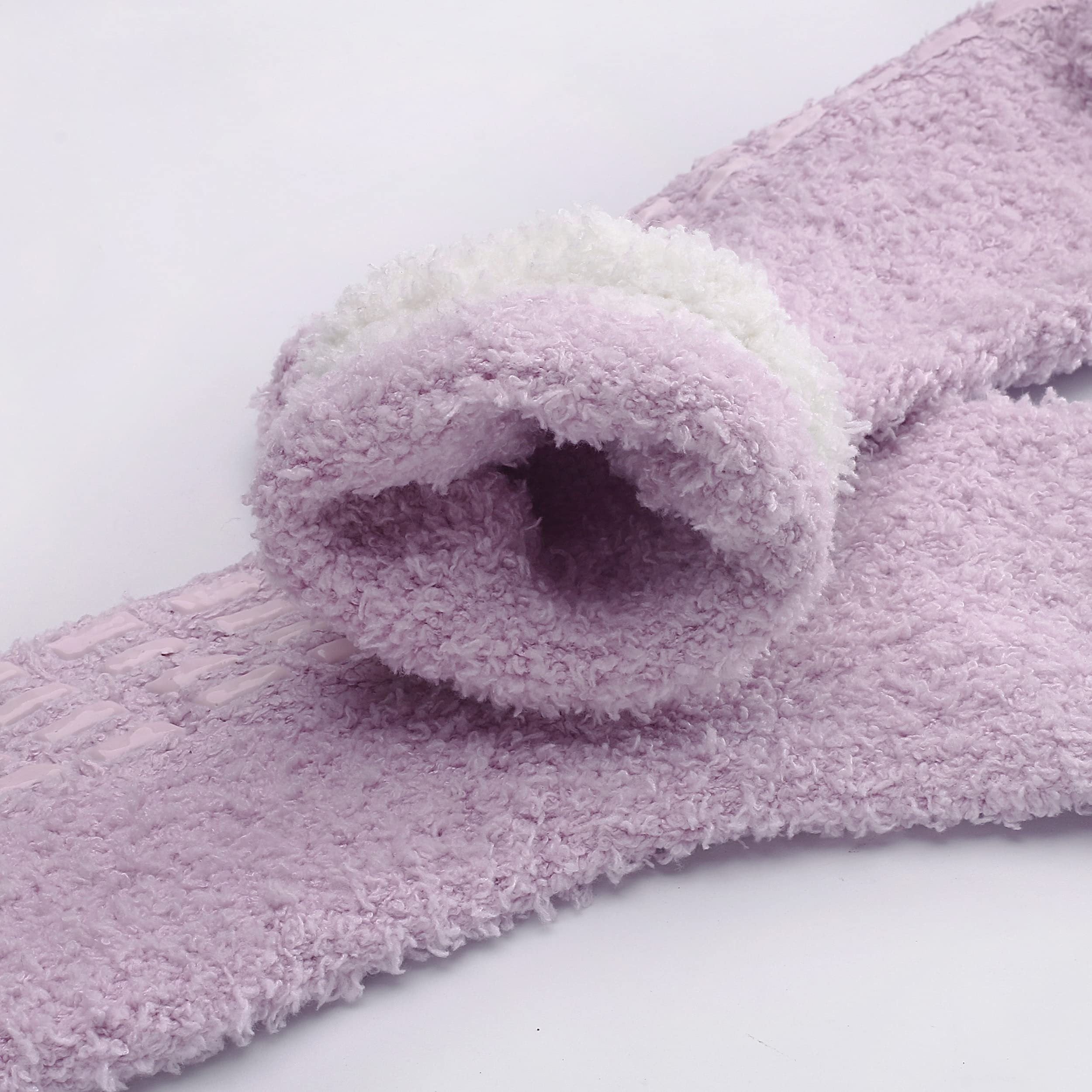 4 Pairs Thick Fuzzy Socks Soft Warm Fluffy Floor Socks Women's Stockings