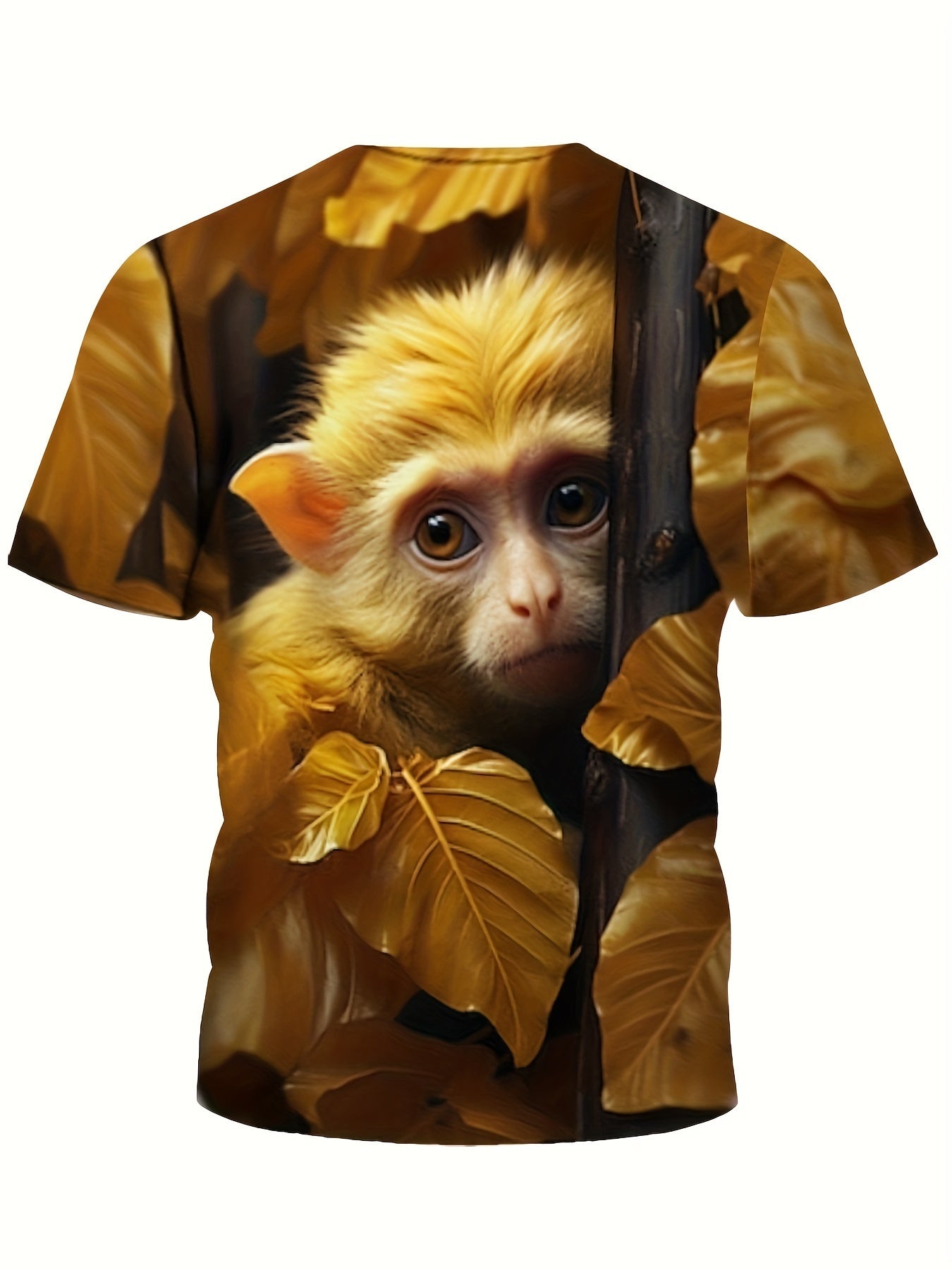 3D Monkey Graphic Short Sleeve T shirt Girls Breathable Pullover Tops