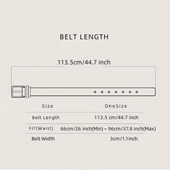 Square Buckle Leather Business Suit Belt Gift