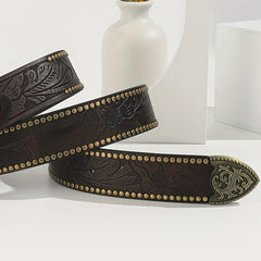 Men's Casual Bull Head Pattern Buckle Belt Decorative Accessories
