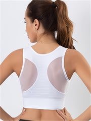 Breathable Mesh Racerback Sports Bra for Women