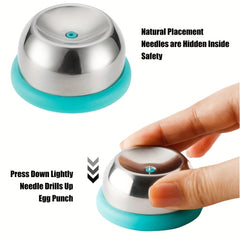 Stainless Steel Egg Needle Manual Boiled Egg Punch Device