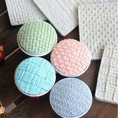 Candy Silicone Mold Knitted Texture Pattern Sweater Weave
