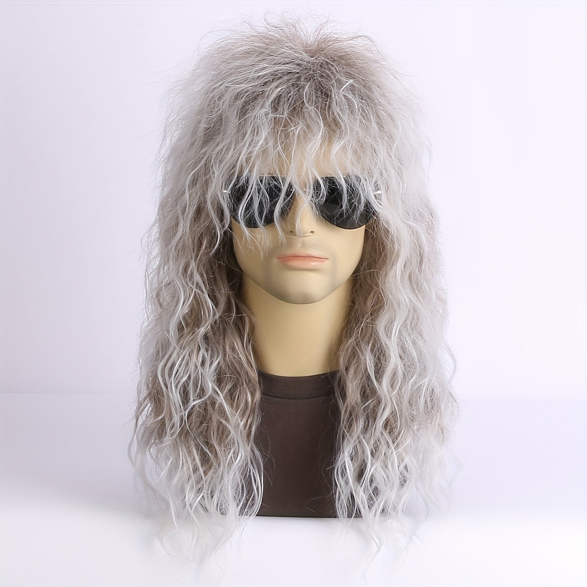 Men's 80s Rock Wig Punk Heavy Metal Mullet Wig