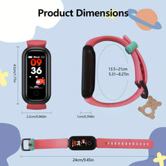 Fashionable Smart Bracelet Wristwatch for Girls 3+ Yellow Rosy Purple