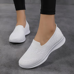Women's Lightweight Knit Running Shoes Low Top Weaving Loafers