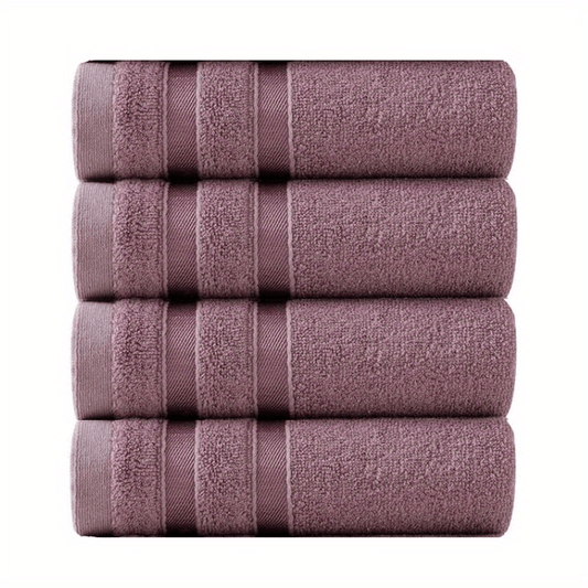 4pcs Bamboo Cotton Face Towels Set Soft Quick Drying Highly Absorbent