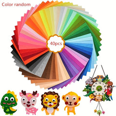 40pcs Felt Fabric Craft 20 X 30 Cm Panels Non Woven Sewing Projects