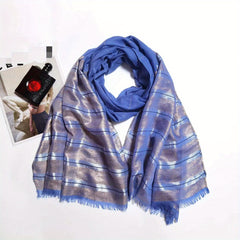 Arab Yarn Fringed Scarf Silky Shawl Lightweight Shawl Wrap