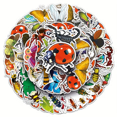 60pcs Insect Animal Waterproof Graffiti Stickers for DIY Phone Luggage