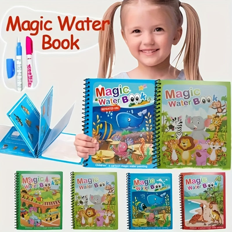 Reusable Watercolor Magic Book for Kids Ages 3+