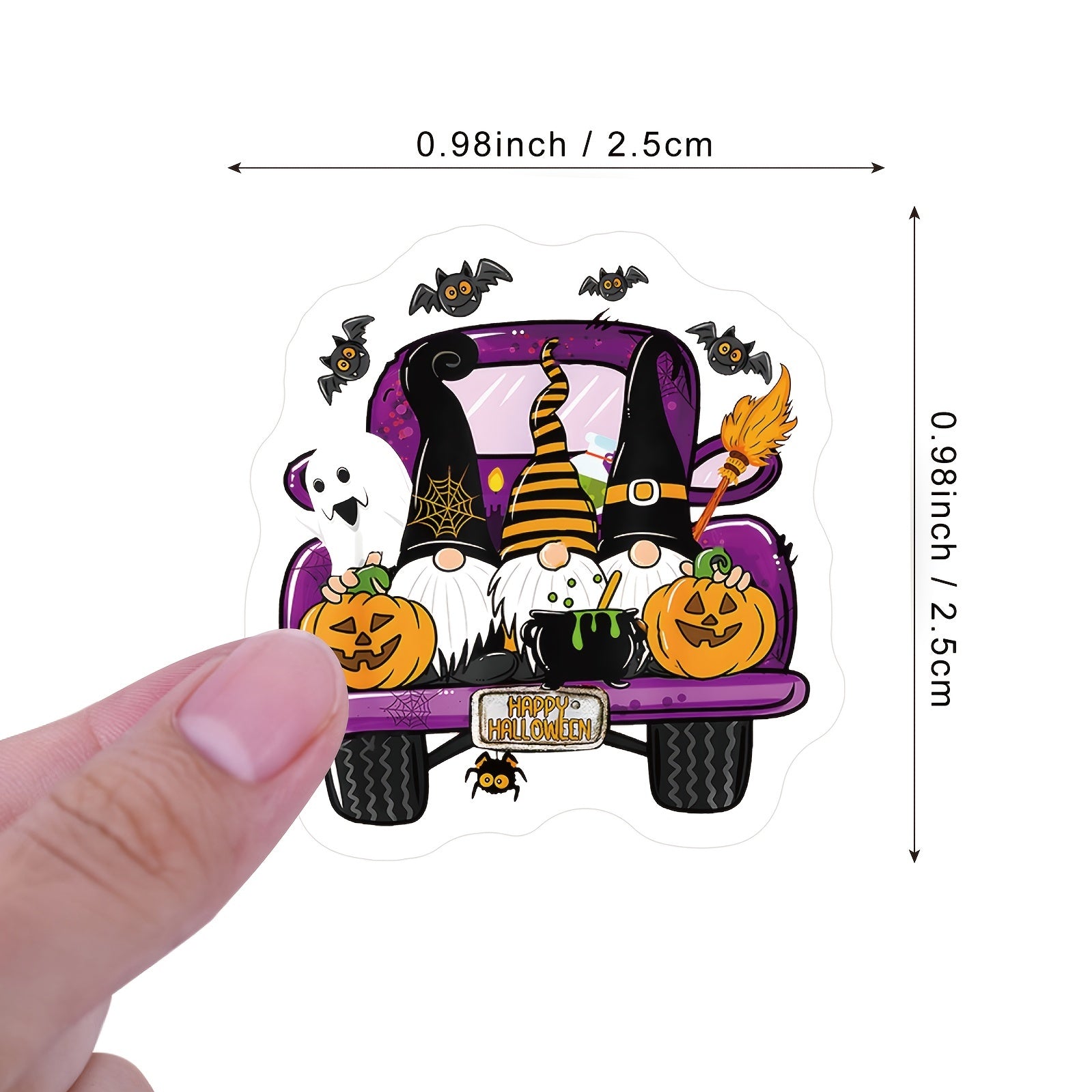 500pcs Halloween Gnome Stickers Roll Waterproof Vinyl Stickers Teens Adults