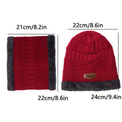 Knitted Beanie With Scarf Warm Neck & Head Cover