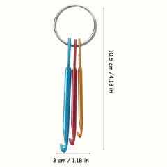 3pcs Aluminum Crochet Hook Set 5mm Yarn Weaving Craft DIY Tool