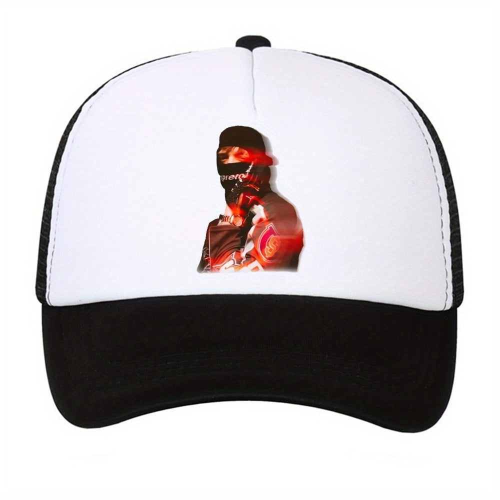 Men's Hip Hop Baseball Cap Cartoon Print Hat Sunshade Sunscreen Cap