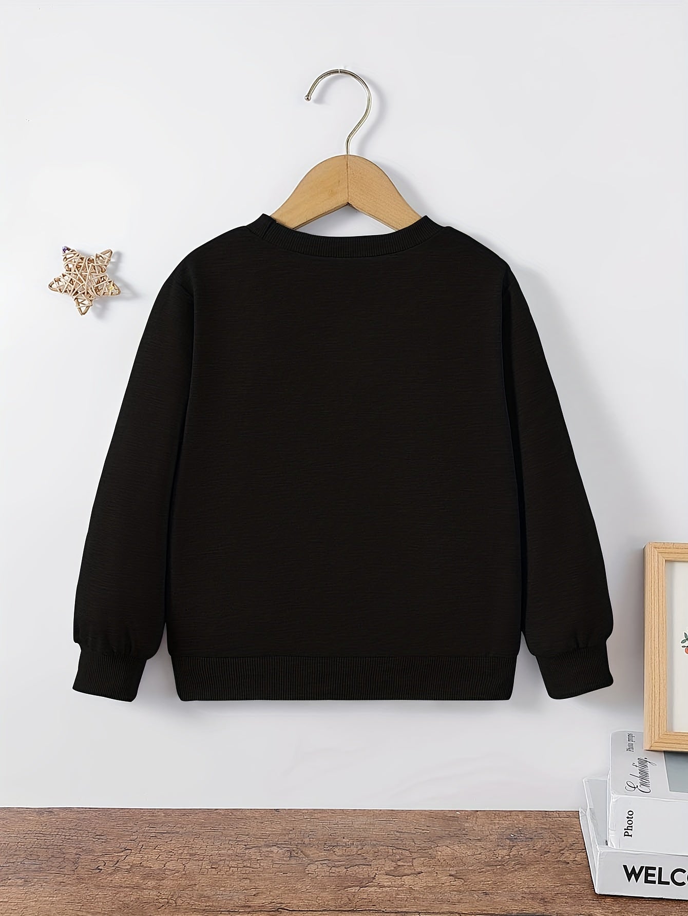 Girls Cat Graphic Sweatshirt - Comfy Casual Kids Active Pullover Top