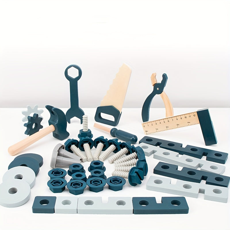 Wooden Tool Box Set Building Block Educational Toys