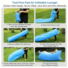 Portable Inflatable Sofa Folding Air Bed Camping Mattress Outdoor Travel Camping