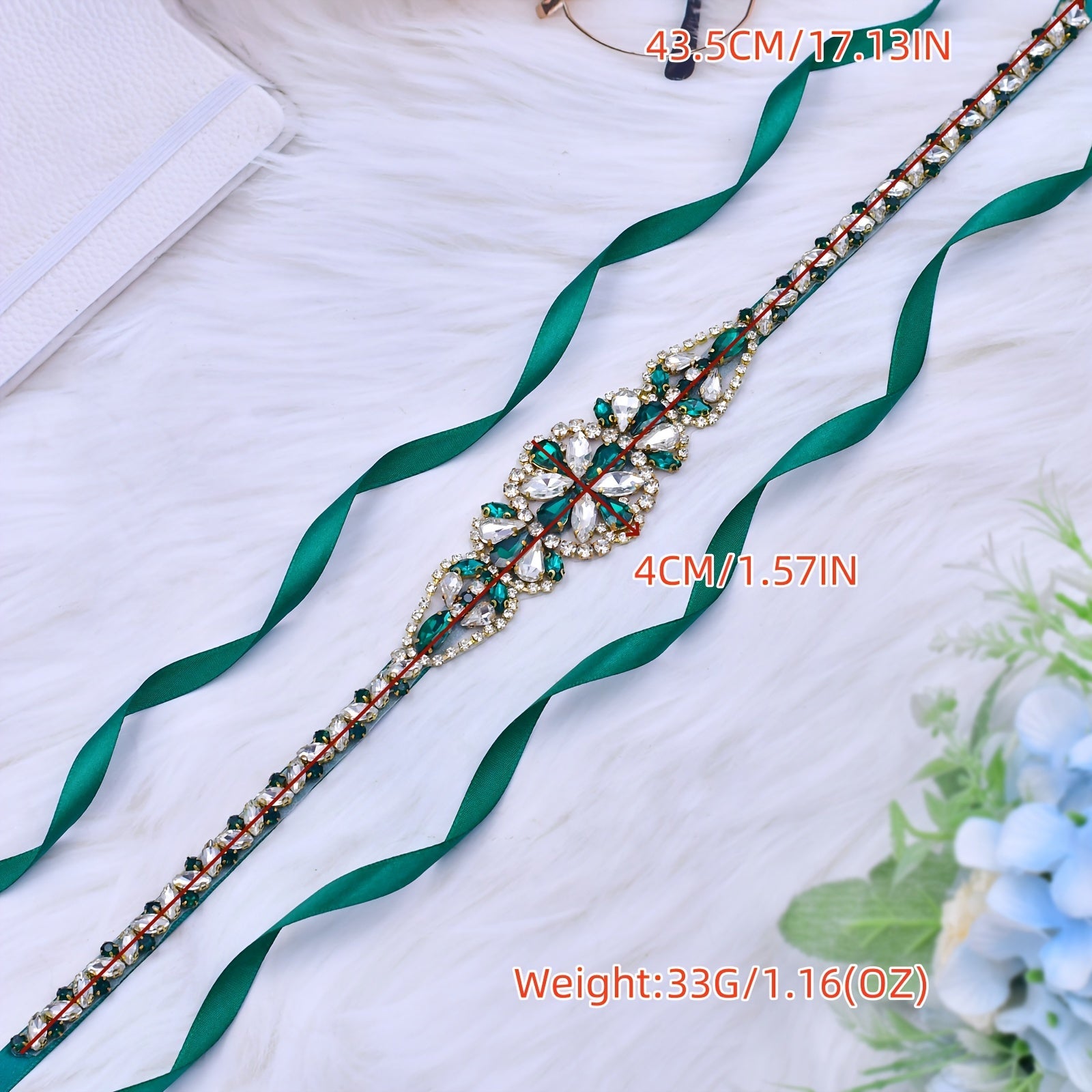 Bridal Rhinestone Sash Glass Crystal Waist Belt Wedding Bridesmaid Accessory