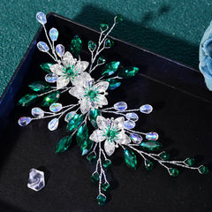 European American Bridal Headpiece Sequin Flower Women's Hair Comb HP900