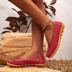 Women's Hollow Out Flat Loafers Slip On Shoes Casual Wear