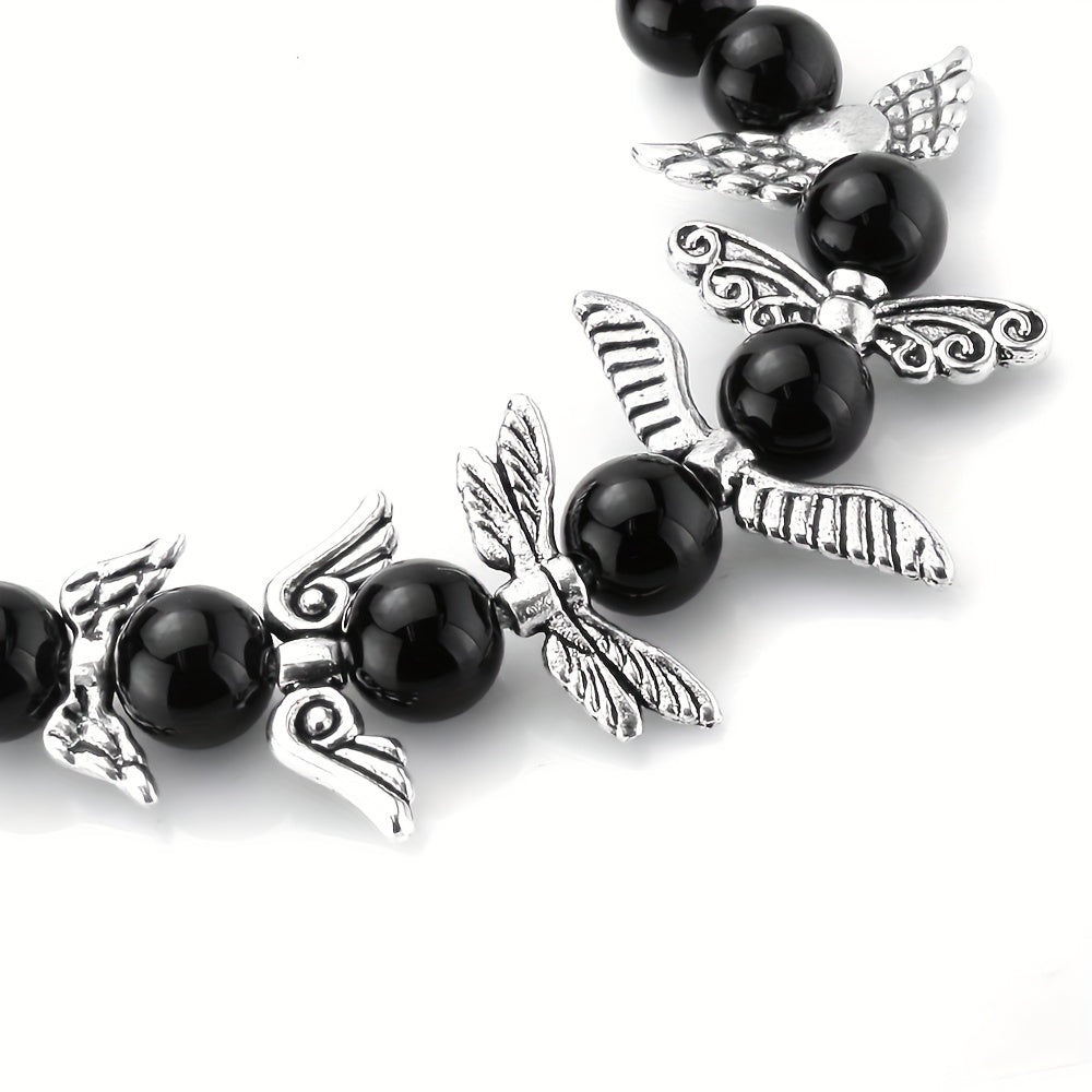 60pcs Angel Wing Beads DIY Jewelry Findings in Storage Box