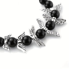 60pcs Angel Wing Beads DIY Jewelry Findings in Storage Box