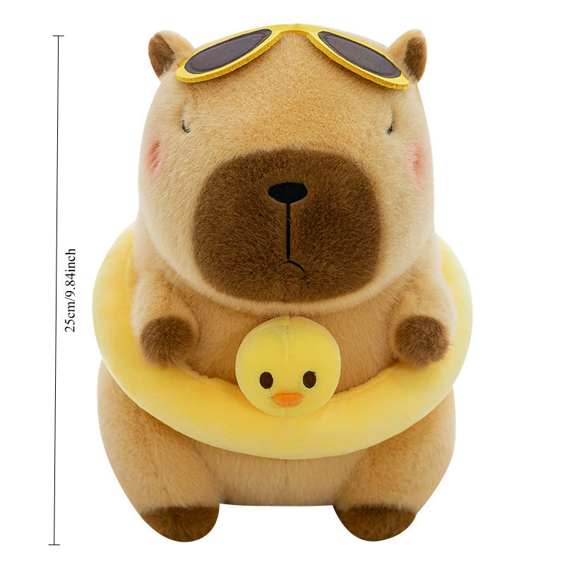 2pcs Capybara Plush Toy with Floral Skirt - Great Holiday Gift