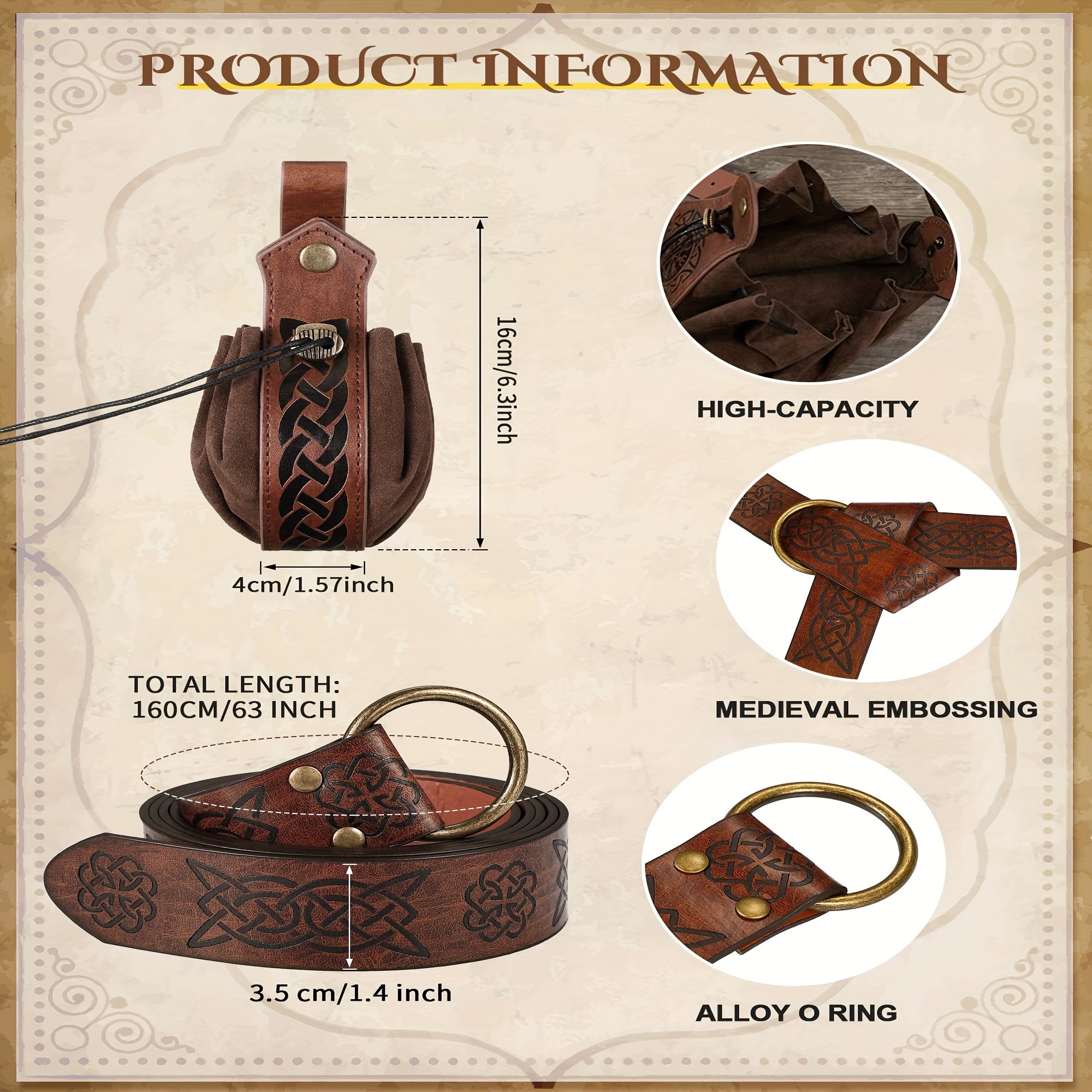 Vintage Coin Purse Waist Bag For Men