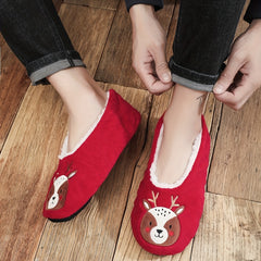 Deer Cozy House Slippers Anti skid Indoor Men Winter Shoes