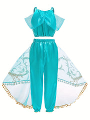 3pcs Girls Halloween Costume Princess Dress Up Cosplay Fancy Party Outfits